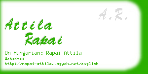 attila rapai business card